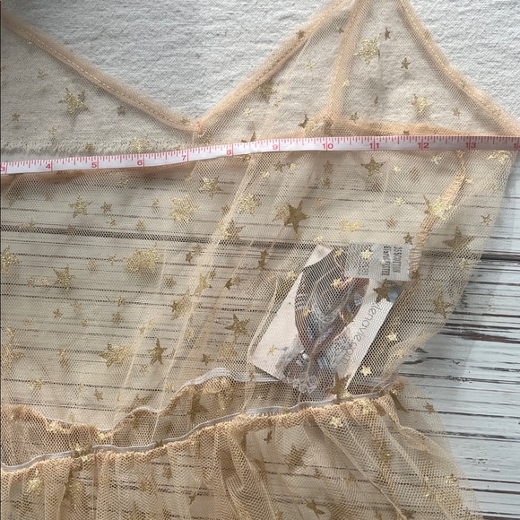 Golden Galaxy Sparkle Mesh Maxi Dress Cover Up - Picture 9 of 9